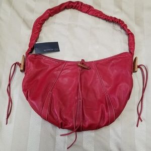 Kenneth Cole Red Leather Hobo Bag
